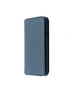 Husa iPhone X / XS Just Must Book Origin Leather Folio Cosmos Blue (piele naturala)