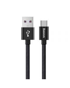 Cablu Type-C Baseus Speed QC USB Black (1m, output 5A, impletitura textila)