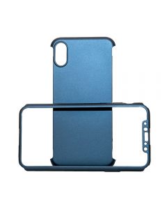 Carcasa iPhone X / XS Just Must Defense 360 Navy (3 piese: protectie spate, protectie fata, folie Fl