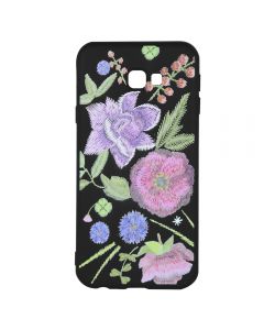 Husa Samsung Galaxy J4 Plus Just Must Silicon Printed Embroidery Flowers