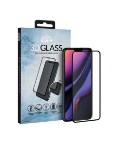 Folie iPhone 11 Pro / XS / X Eiger Sticla Curbata 3D Clear Black