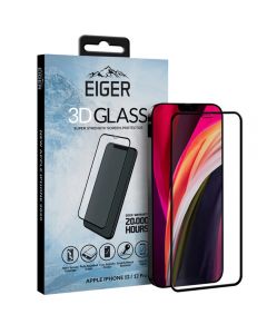 Folie iPhone 12 / 12 Pro Eiger Sticla Curbata 3D Clear Black