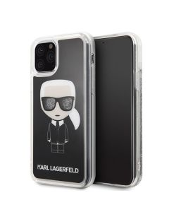 Husa iPhone 11 Pro Karl Lagerfeld Ikonik Glitter Negru