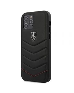 Husa iPhone 12 / 12 Pro Ferrari Off Track Quilted Negru