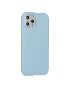 Husa iPhone 11 Lemontti Solid Silicone Albastru Deschis