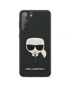 Husa Samsung Galaxy S21 Plus G996 Karl Lagerfeld Saffiano Ikonik Karl's Head Negru