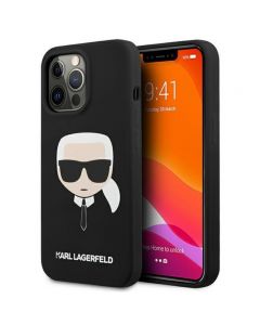 Husa iPhone 13 Pro Karl Lagerfeld Silicon Karl's Head Negru