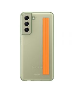 Husa Originala Samsung Galaxy S21 FE 5G Clear Strap Cover Olive Green