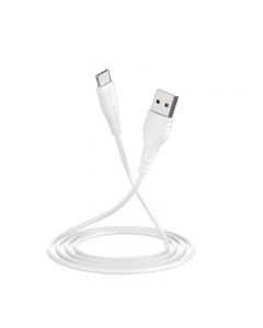 Cablu Borofone BX18 Optimal USB la Type-C, 2m, Alb