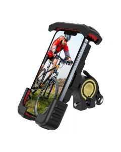Suport Telefon pentru Bicicleta Joyroom Black (pana la 6.8 inch, rotire 360 grade, prindere de  ghid
