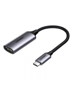 Adaptor Ugreen USB Type-C (T) la 1 x HDMI (M) (3840 x 2160) la 60 Hz, conectori auriti, Negru