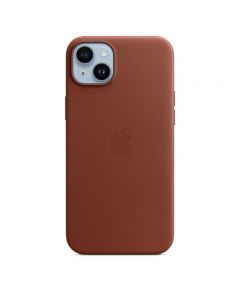 Husa Originala iPhone 14 Plus Apple Leather, MagSafe, Umber
