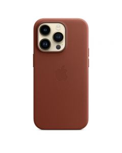 Husa Originala iPhone 14 Pro Apple Leather, MagSafe, Umber