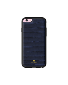 Carcasa iPhone 6/6S Just Must Croco Navy (protectie margine 360°)
