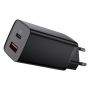 Incarcator Retea Baseus GaN2 Lite Dual Port Type-C, USB, Quick Charger, 65W Black
