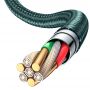 Cablu Lightning, MicroUSB si Type-C Mcdodo 3 in 1 90 Degree Green (3A, 1.2m)