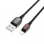 Cablu Borofone BU14 Heroic USB la Lightning, 1.2m Negru