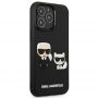 Husa iPhone 13 Pro Karl Lagerfeld Karl & Choupette 3D Negru