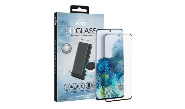Folie de Sticla Samsung Galaxy S20 Plus Eiger 3D Case Friendly Clear Black