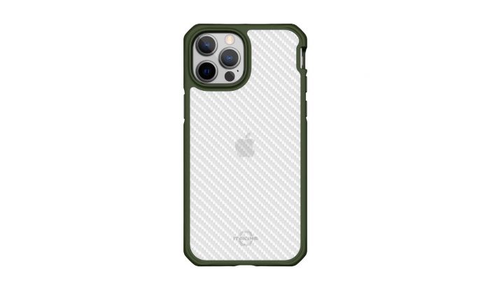 Husa iPhone 13 Pro Max IT Skins Hybrid Tek Green & Transparent